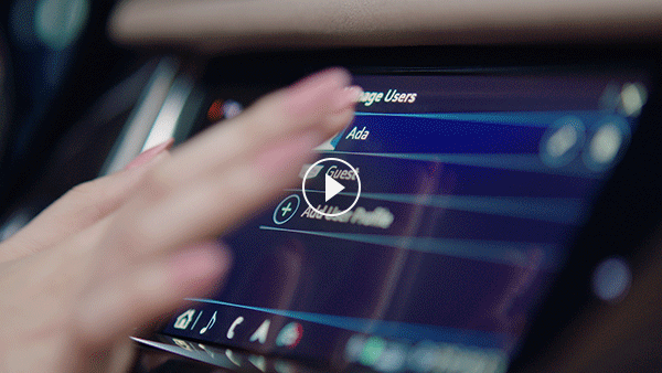 Animated email masthead showing Cadillac XT6 infotainment touchscreen interface.