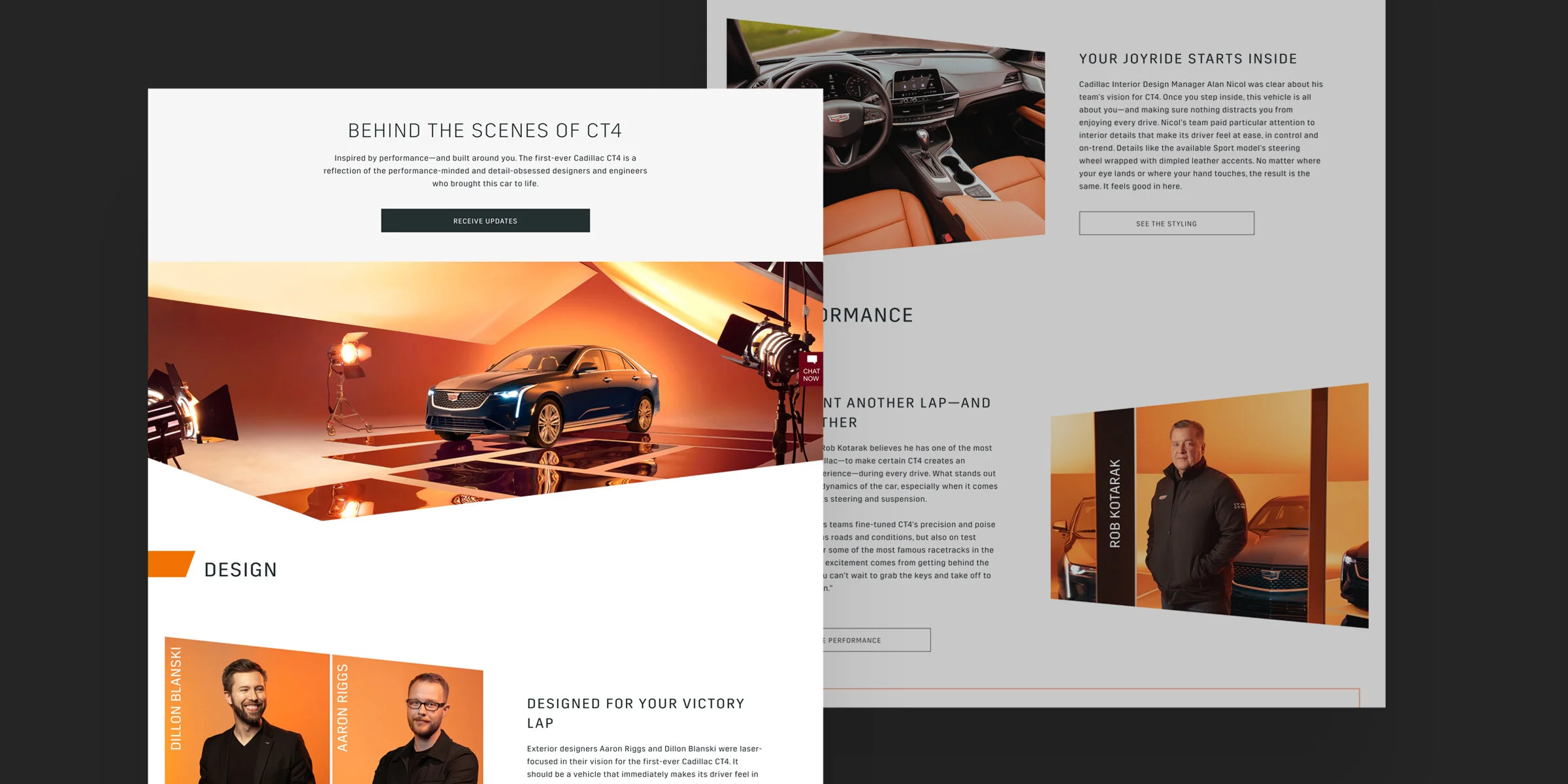 Cadillac CT4 Landing Page