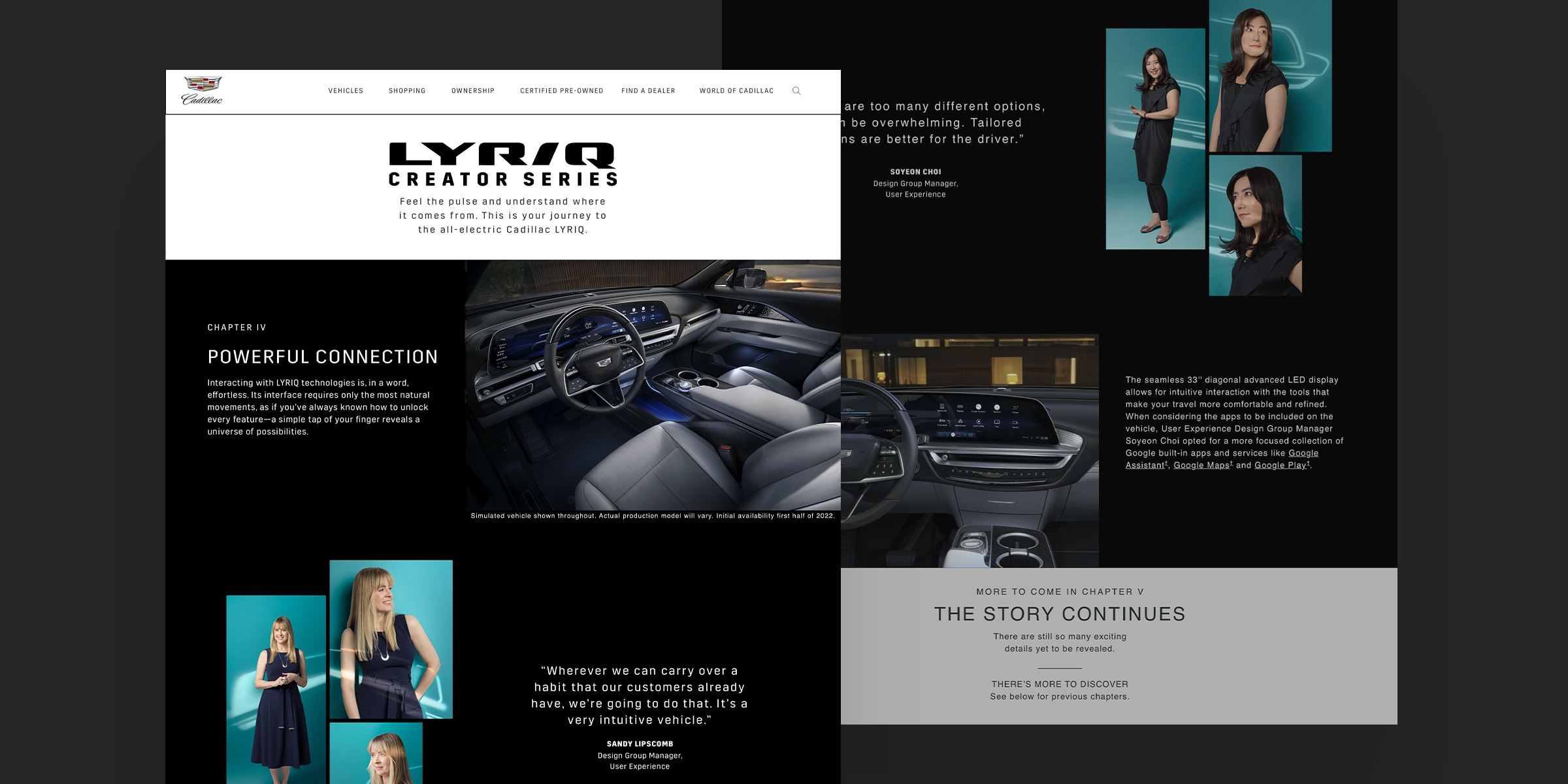 V-Series BlackwiCadillac Lyriq Landing Page