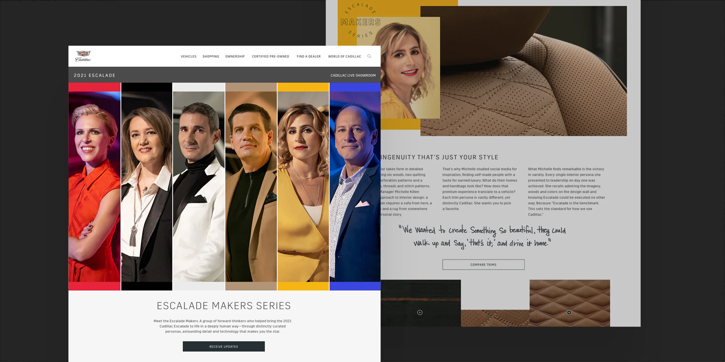 Cadillac Escalade  Landing Page